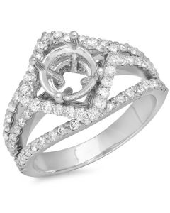 14K White Gold Engagement Ring