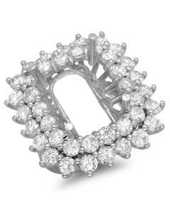 14K White Gold Engagement Ring 