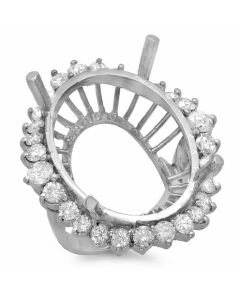 14K White Gold Engagement Ring
