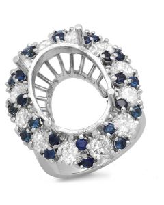 14K White Gold Engagement Ring