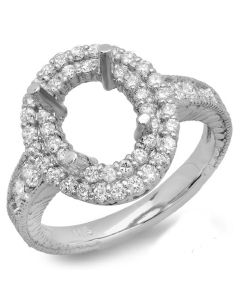 14K White Gold Engagement Ring 
