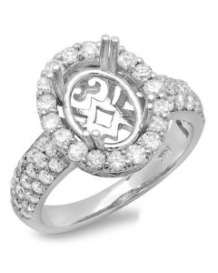 14K White Gold Engagement Ring