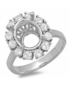14K White Gold Engagement Ring 