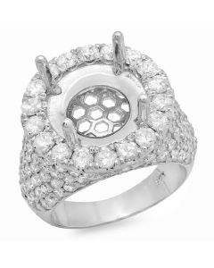 14K White Gold Engagement Ring 