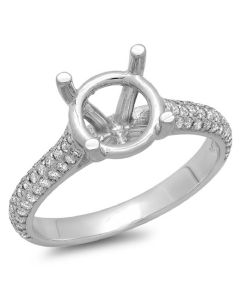 14K White Gold Engagement Ring 