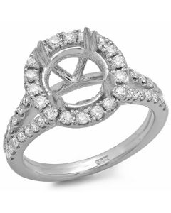 14K White Gold Engagement Ring